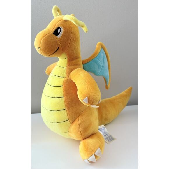 Pokemon Build A Bear BAB Dragonite 16" Yellow Dragon Stuffed Plush Doll No Sound - Picture 1 of 9